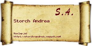 Storch Andrea névjegykártya